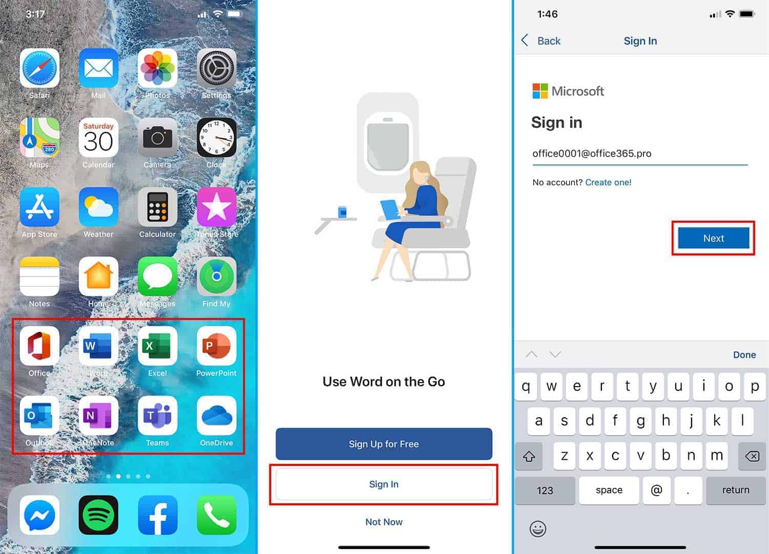 office 365 ios android phone tablet device installation 2