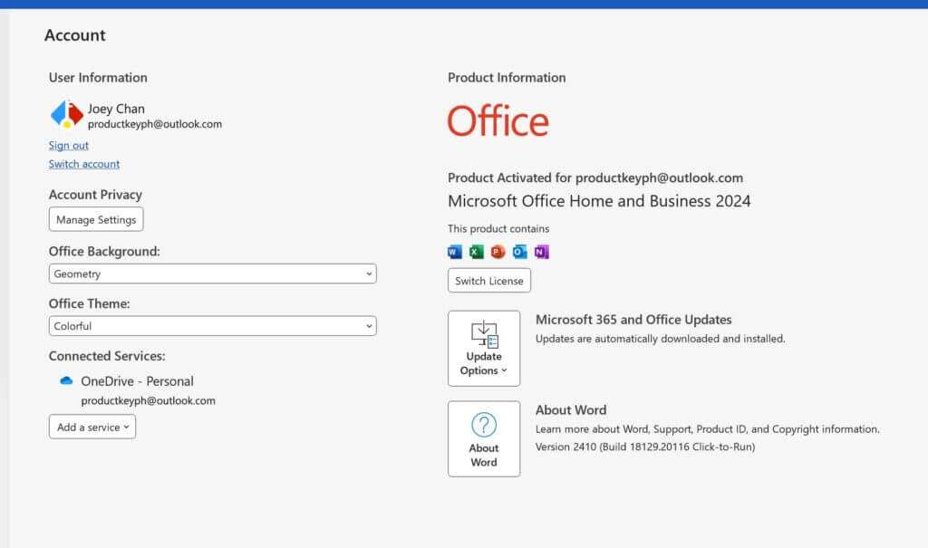 setup activation guide office 2024 home and business product key philippines