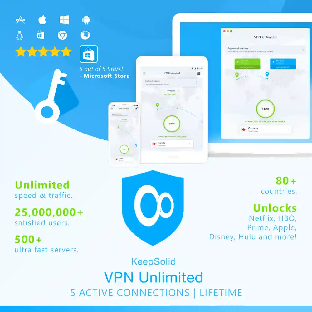 keep-solid-vpn-unlimited-license-ph KeepSolid VPN Unlimited For 5 Active Connections, Lifetime - Image 1