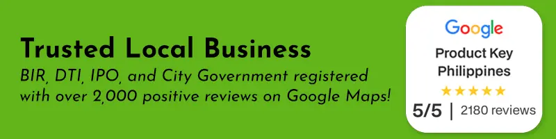 DTI and BIR-registered software store in the Philippines, with 5-star Google reviews for trusted service.