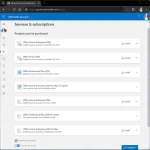 Office Home & Business 2024 license shown in the Microsoft 'Services & subscriptions' account page.