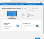 Windows 11 Pro for Workstations license shown in the Microsoft account device dashboard, verifying the genuine license.