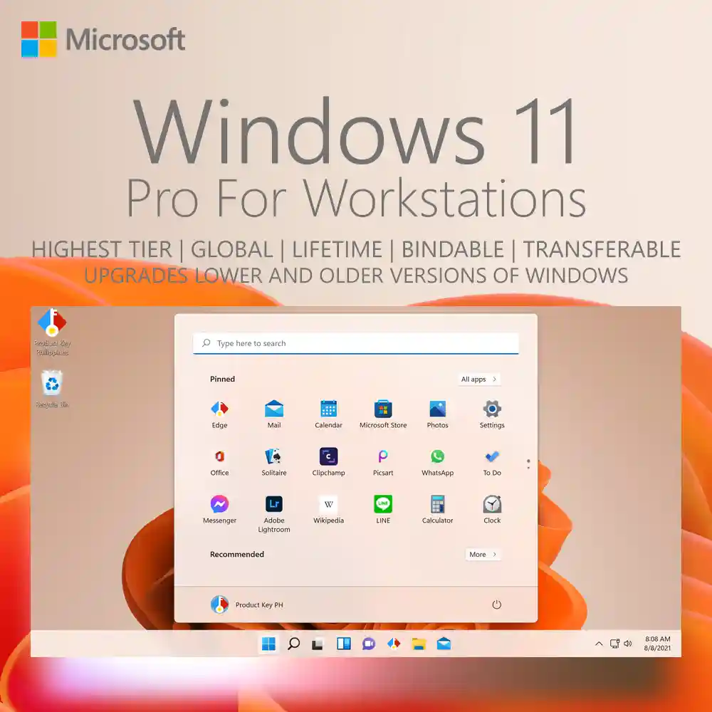 Windows 11 Pro for Workstations License PH Windows 11 Pro for Workstations license for sale in the Philippines.