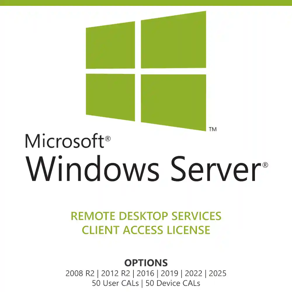 Windows Server RDS CALs License PH Windows Server RDS CALs license for 50 users or devices, for sale in the Philippines.