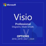 Visio Professional license for versions 2016, 2019, 2021, and 2024, for sale in the Philippines.
