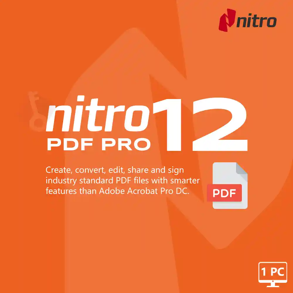 Nitro PDF Pro 12 License PH Nitro PDF Pro 12 license, an Adobe Acrobat alternative for creating and editing PDF files for sale in the Philippines.
